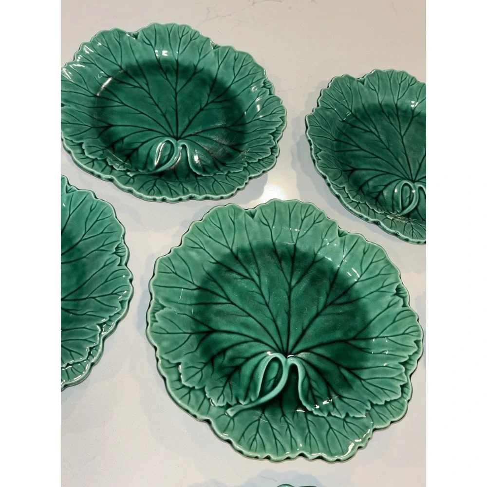 Vtg WEDGWOOD Majolica Etruria & Barlaston Cabbage Leaf 8